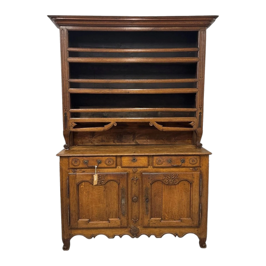 French Louis XV Style Walnut Buffet Or Vaisselier
