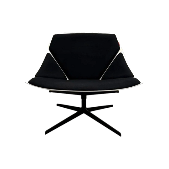 Fritz Hansen Space Lounge Chair by Jehs + Laub – White & Black