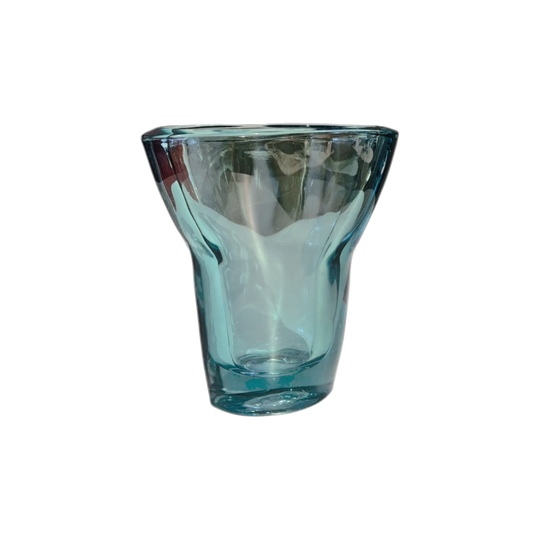Teal Blue Glass Vase