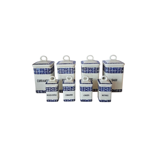 19th Century Graduated porcelain canisters, Germany (8)