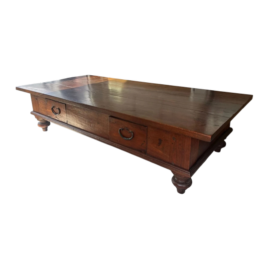 Hardwood antique coffee table