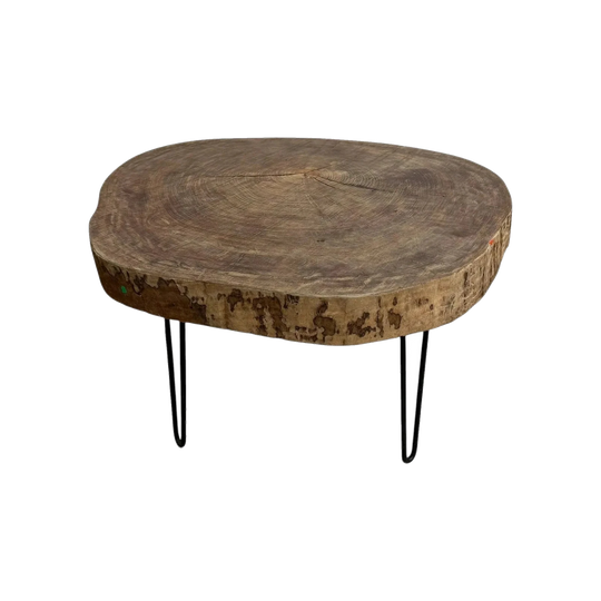 Solid Live Edge Wood Slab Coffee Or Side Table