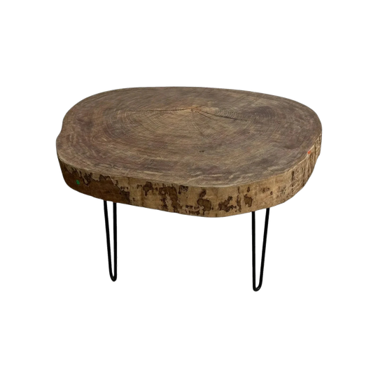 Solid Live Edge Wood Slab Coffee Or Side Table
