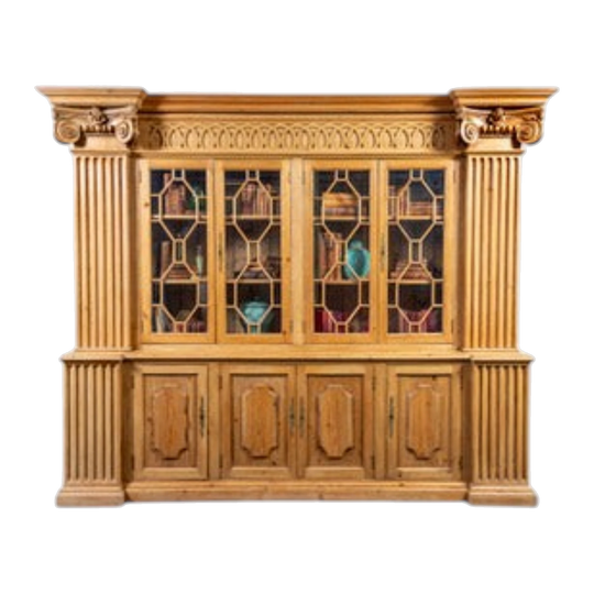 English Georgian style pine bookcase