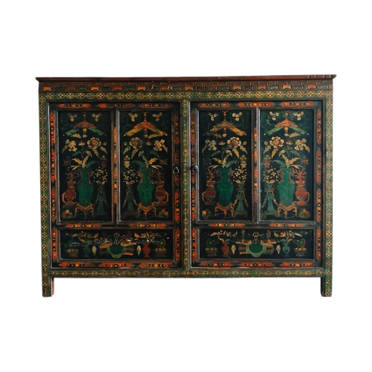 Antique Tibetan Painted Cabinet