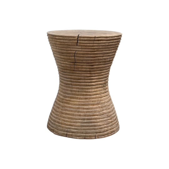 Mango Wood Peanut Stool - Natural