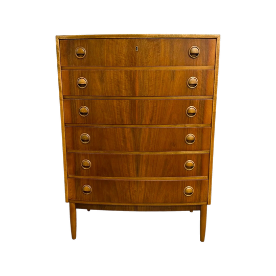 Mid Century Danish Kai Kristiansen Tallboy Chest Of Drawers Restored*