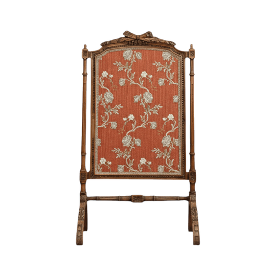 Louis XIV Carved Wood & Tapestry Cheval Screen - Unique Piece