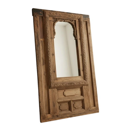 Aged Oversized Indian Mirror