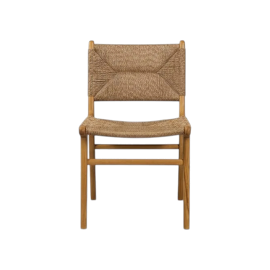 Woven Seat Teak Chair | Rush Rattan & Teak Timber