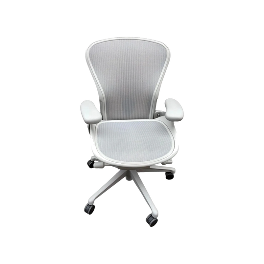 Pre- Loved Herman Miller Aeron Chair Remastered Mineral Polished Aluminium – B Size