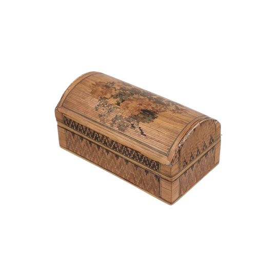 Straw work marquetry box