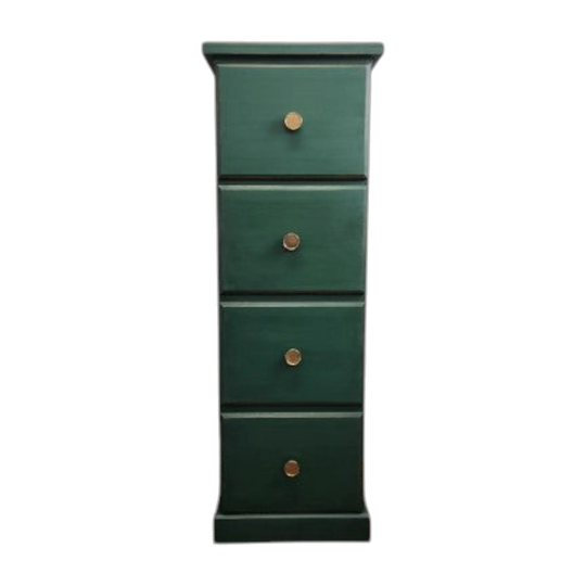 Amsterdam Green Tall Boy with Gold Handles