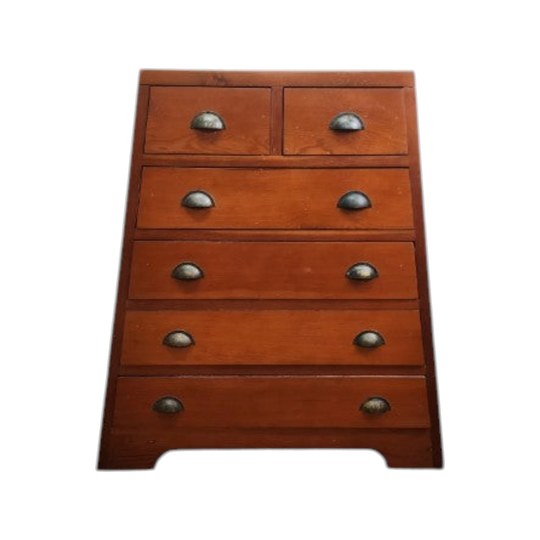 Pine Trapezoid Shape Chest of Drawers