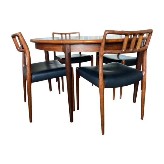 Niels O. Møller Extension Dining Table and 'Model 79' Chairs