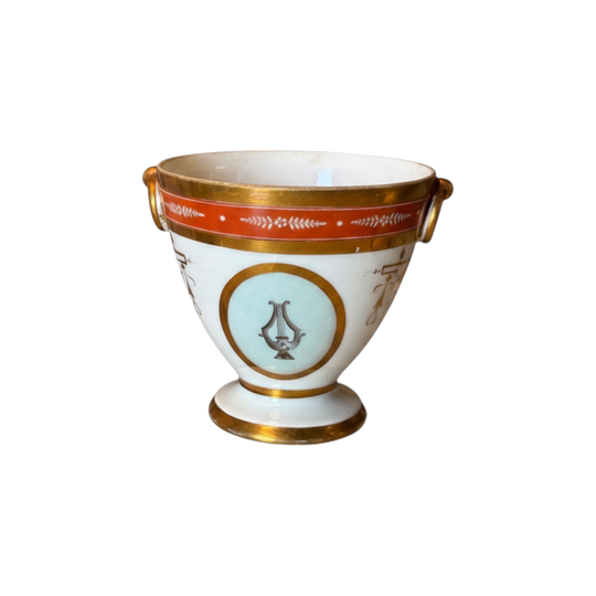 Vintage French Empire Style Porcelain Cachepot
