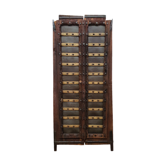 Vintage Indian Havali Brown Door Panel