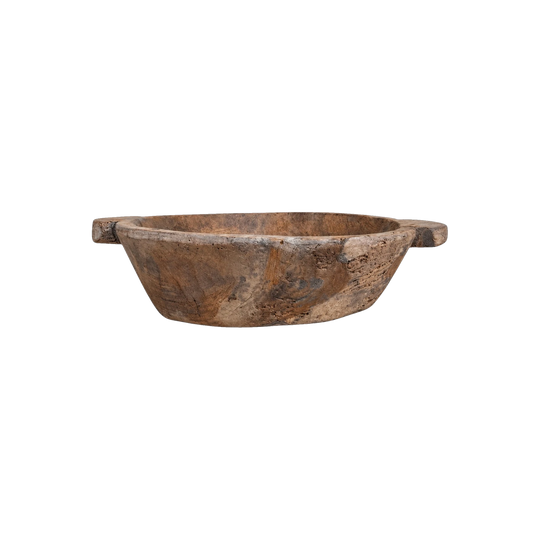 Vintage Indian Parat Bowl with Handles