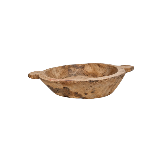 Vintage Indian Parat Bowl with Handles