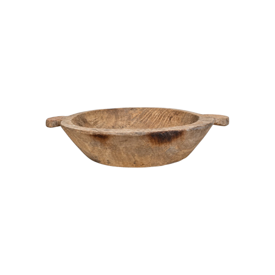 Vintage Indian Parat Bowl with Handles