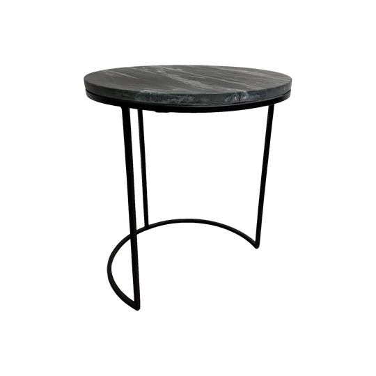 Contemporary Black Marble Top Side Table*