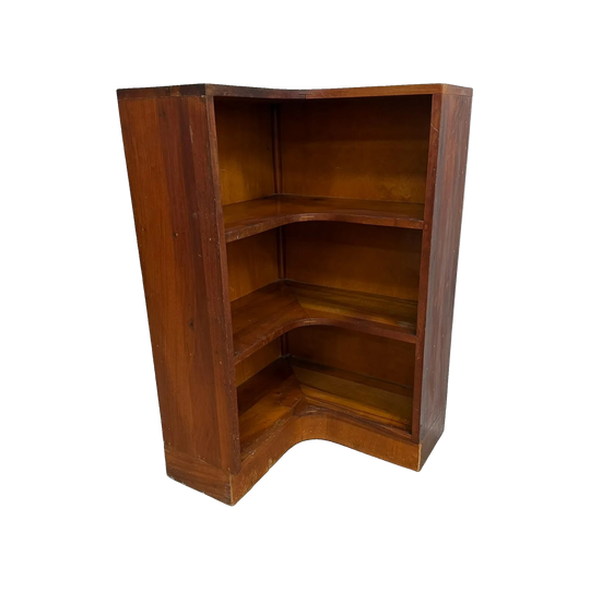 Mid Century Solid Wood Corner Shelf