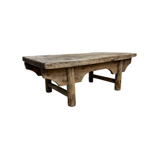 Vintage Low Oriental Side Table Well Weathered Rustic Finish*