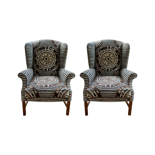 Pair of Wing Back Chairs