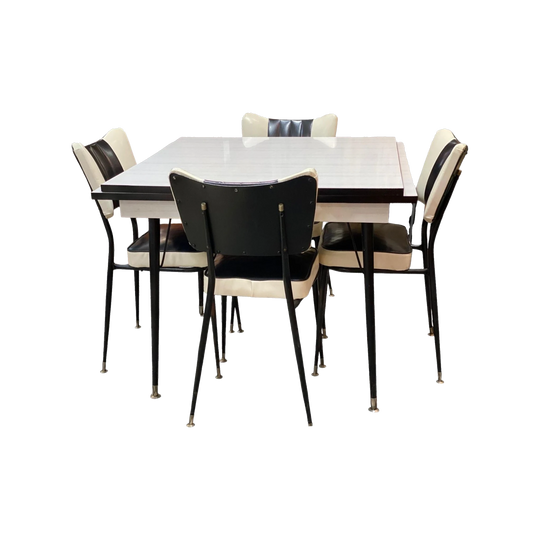 FAB 1950s extension Laminate table & 4 matching chairs
