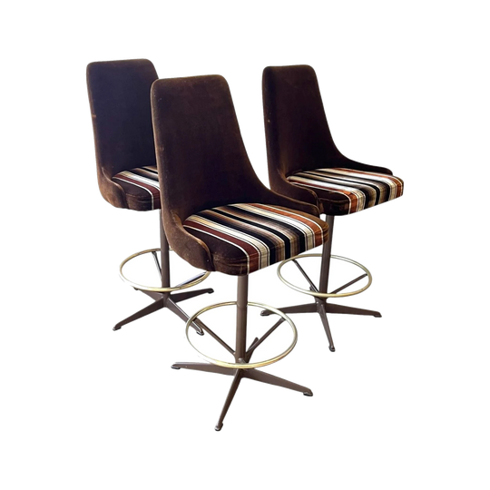 Swivel Bar Stools - Set of 3 Vintage Kendall (1970s)