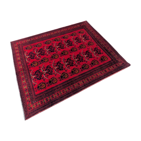Vintage Hand Knotted Afghan Baluch Rug