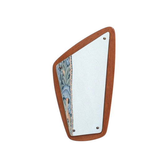Danish Asymmetrical Wall Mirror in Teak, c. 1960