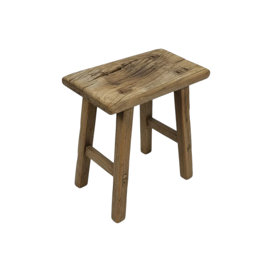 Original Vintage Chinese Elm Workers Stools