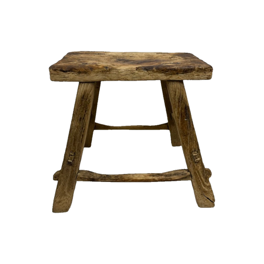 Oversized Chinese Elm Stool