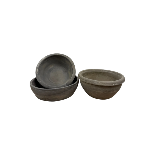 Vintage Earthware Serving Bowls From Shanxi Province
