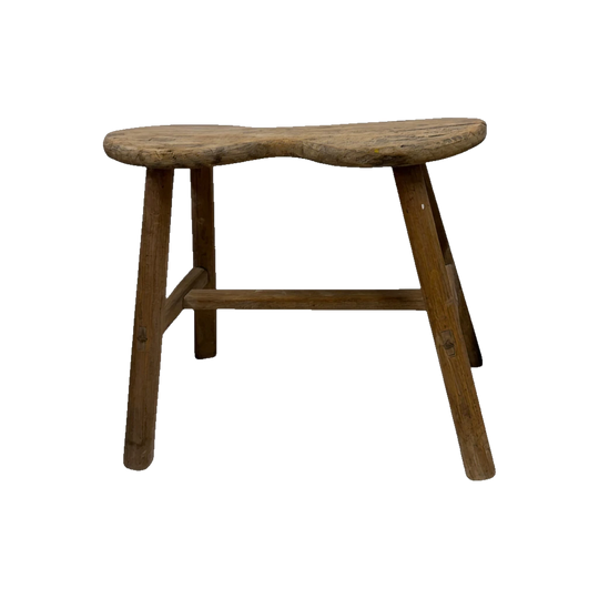 Vintage Shaped Elm Bench
