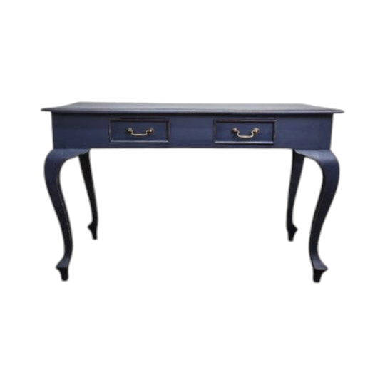 Hand-Painted Oxford Navy 2 Drawer Hall Table