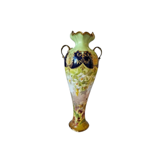 Antique Doulton Burslem Hand-Painted Vase c.1900
