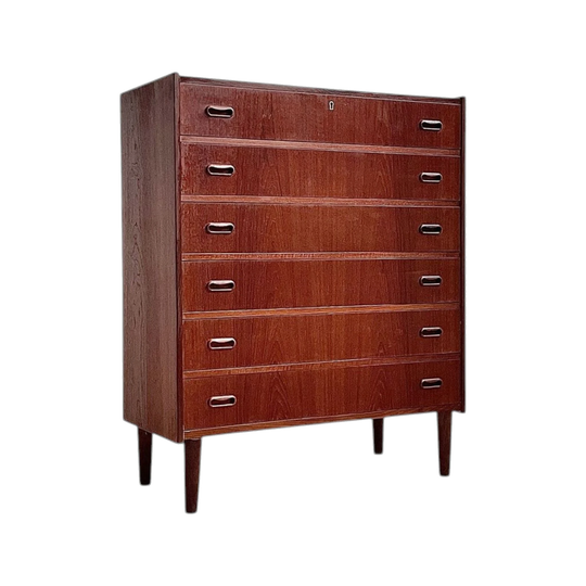 Danish Teak Tallboy Chest of Drawers
