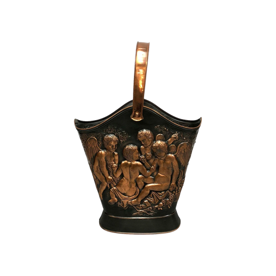 French Copper Cupid Umbrella and Walking Stick Stand