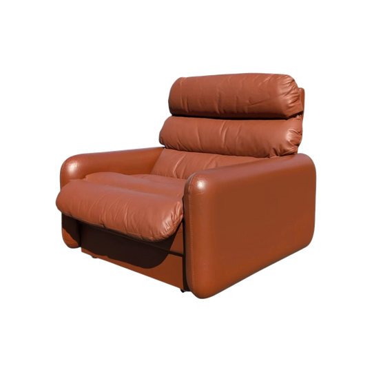 Vintage Tessa T7 Armchair in Terracotta Leather Upholstery
