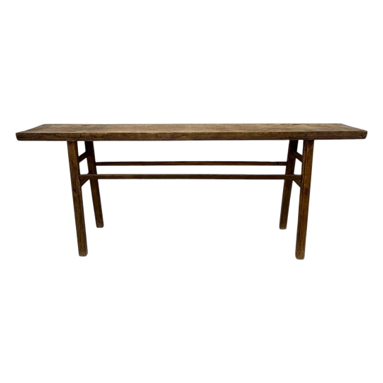 Antique Long Elm Console | 212x30x87cm
