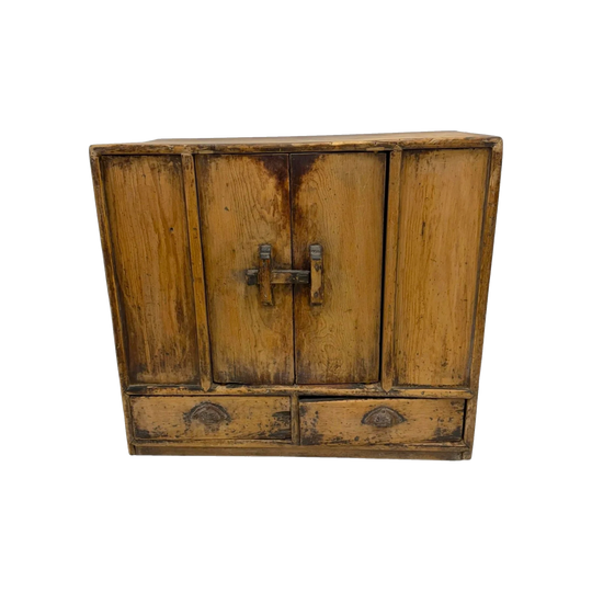 Antique Elm Storage Cabinet