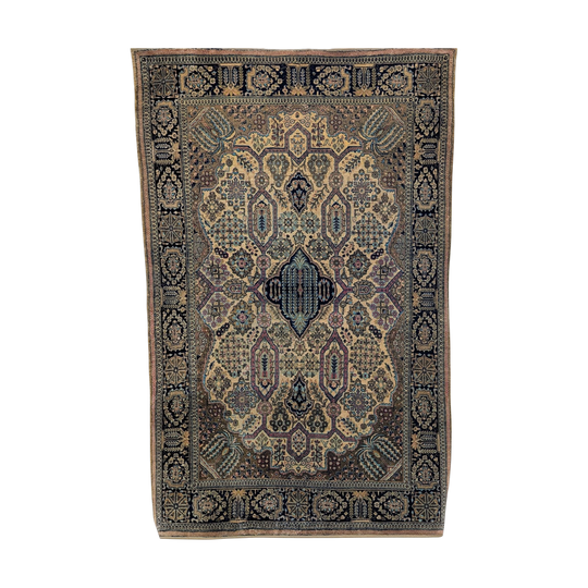 Persian Silk Rug with Central Medallion, 160 x 105 cm