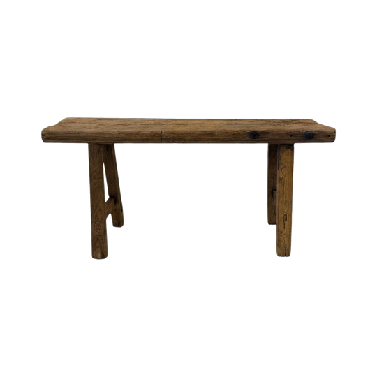 Chinese Elm Short Bench | 105x27x54cm
