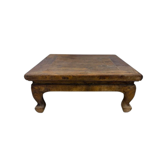 Square Chinese Low Kang Elm Coffee Table | 70x70x30cm