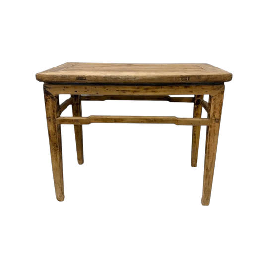 Light Coloured Antique Short Elm Console