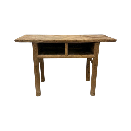 Antique Short Elm Console | 114x41x76cm