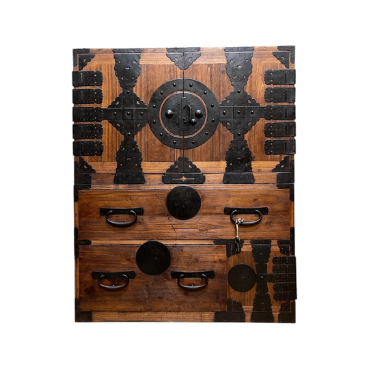 Antique Japanese Kannon Biraki Kimono Chest - Paulownia | Meiji, Late 19th Century