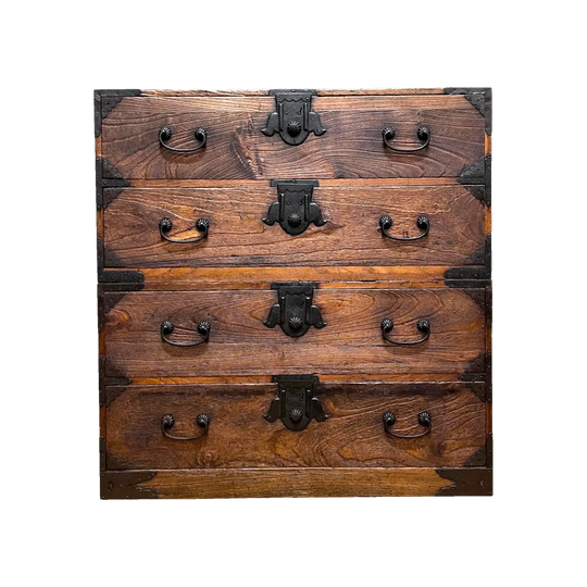 Antique Japanese Isho Dansu Chest-on-Chest - Paulownia | Edo, Mid 19th Century